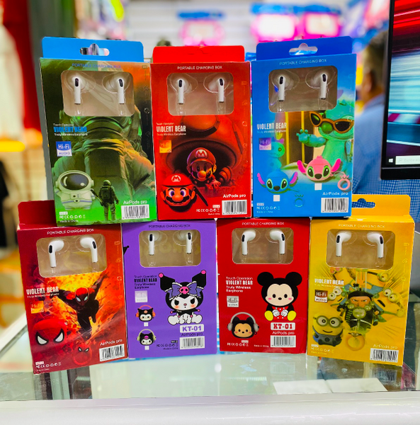 Audífonos Inalámbricos Estilo Pro con Funda de Personajes