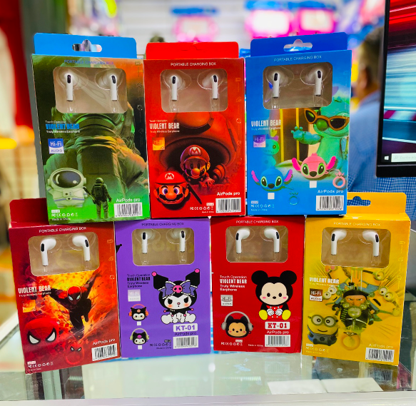 Audífonos Tipo AirPods con Funda de Personajes
