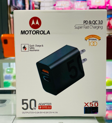 Combo Cargador Motorola 50W
